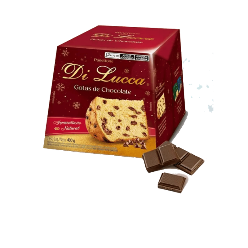 PANETTONE COM GOTAS DE CHOCOLATE DI LUCCA 18X400G