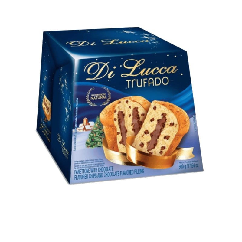 PANETTONE COM GOTAS DE CHOCOLATE E RECHEIO TRUFADO DI LUCCA 18X500G