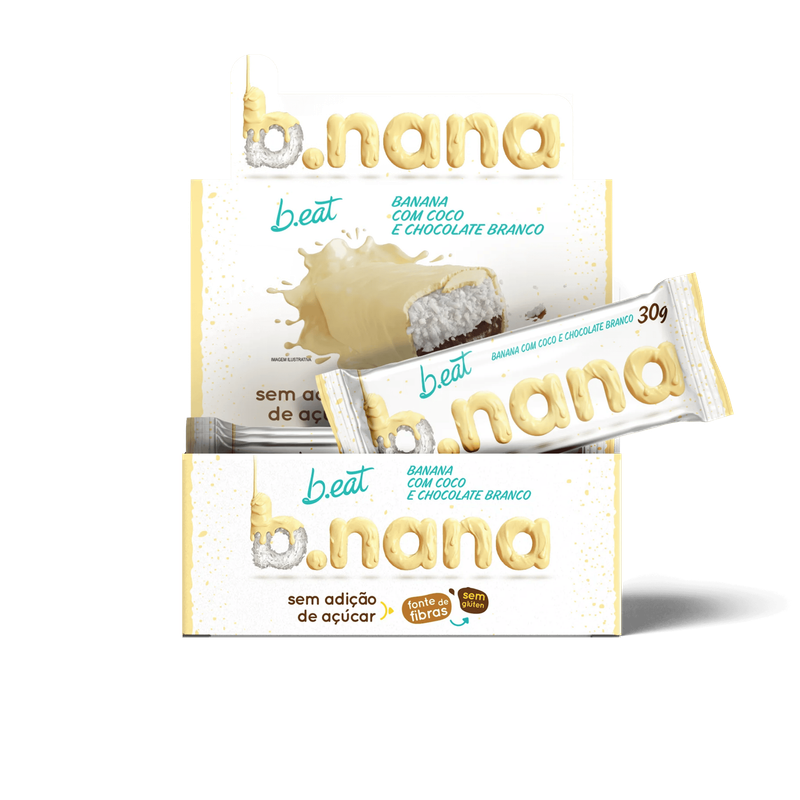 PINATI B.EAT BANANA E COCO CHO. BRANCO 12X30G