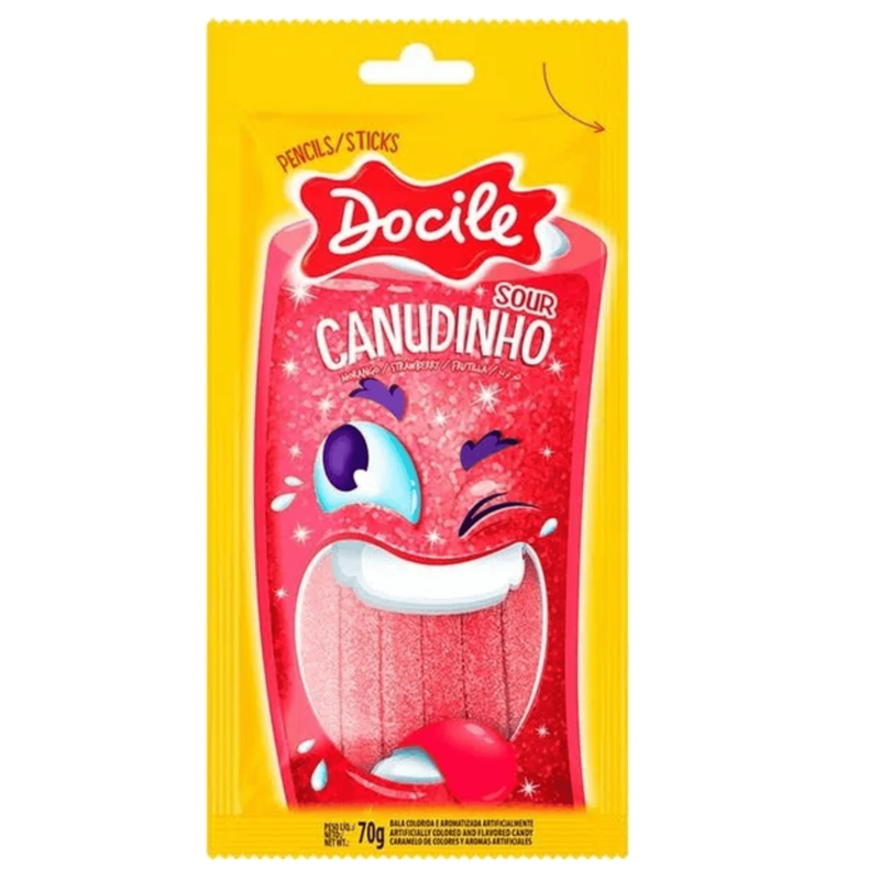 DOCILE CANUDINHO MORANGO CÍTRICO V2 12X70G