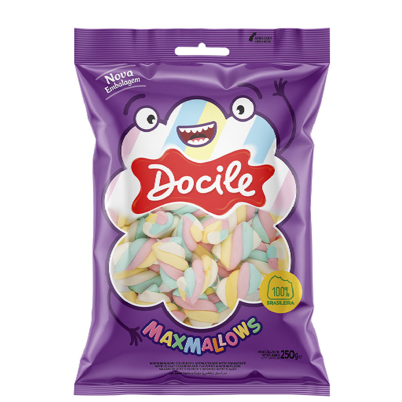 DOCILE MAXMALLOWS TWIST BAUNILHA 250G