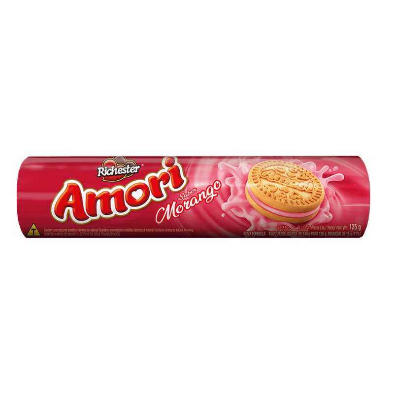 RICHESTER AMORI RECHEADO MORANGO 36X125G