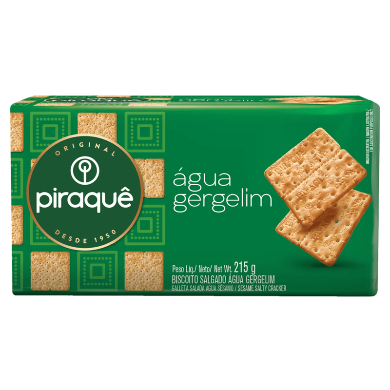 PIRAQUÊ BISCOITO ÁGUA GERGELIM 48x215G