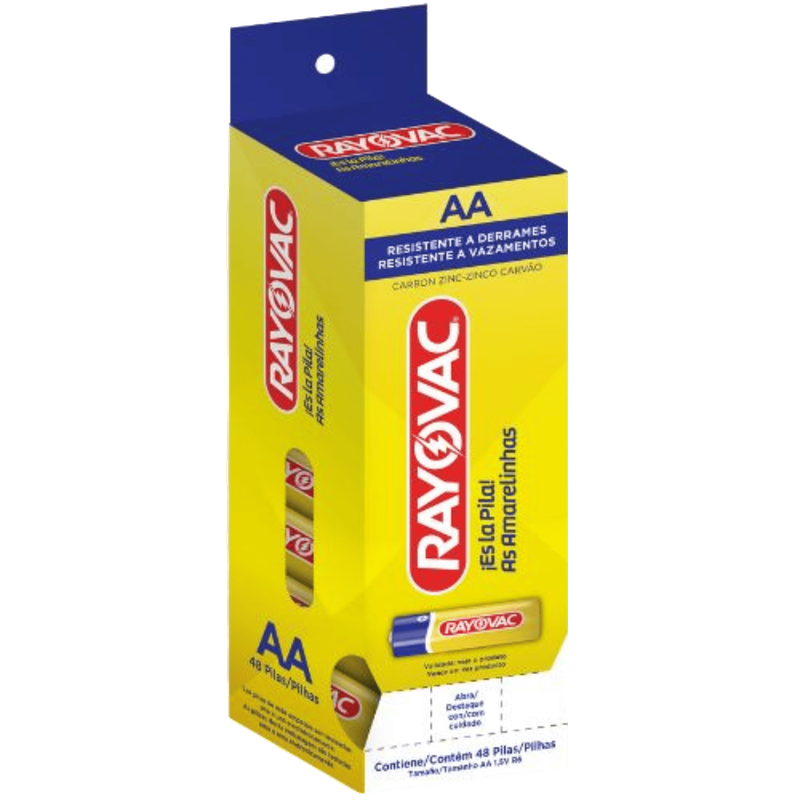 PILHA ZINCO RAYOVAC AA4 TUBO C/48