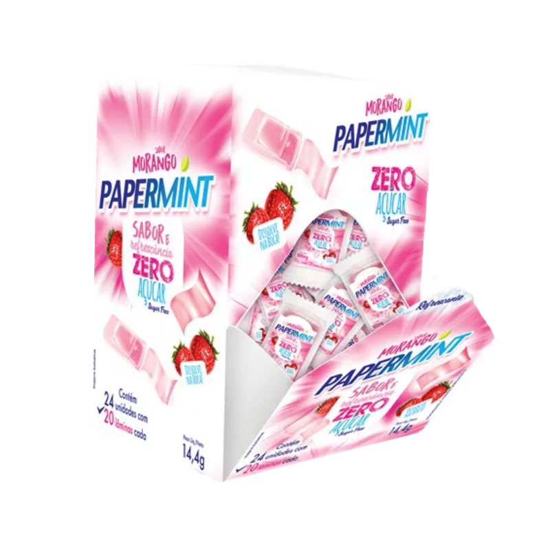PAPERMINT MORANGO 24X0.6G