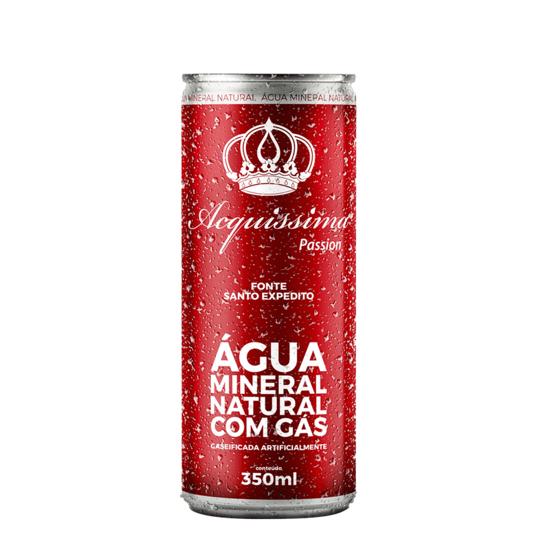 ACQUISSIMA ÁGUA MINERAL C/GÁS LATA 12X350ML