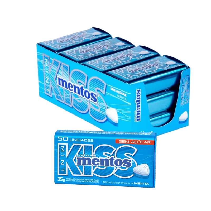 MENTOS KISS MINT LATA 50P 12X35G