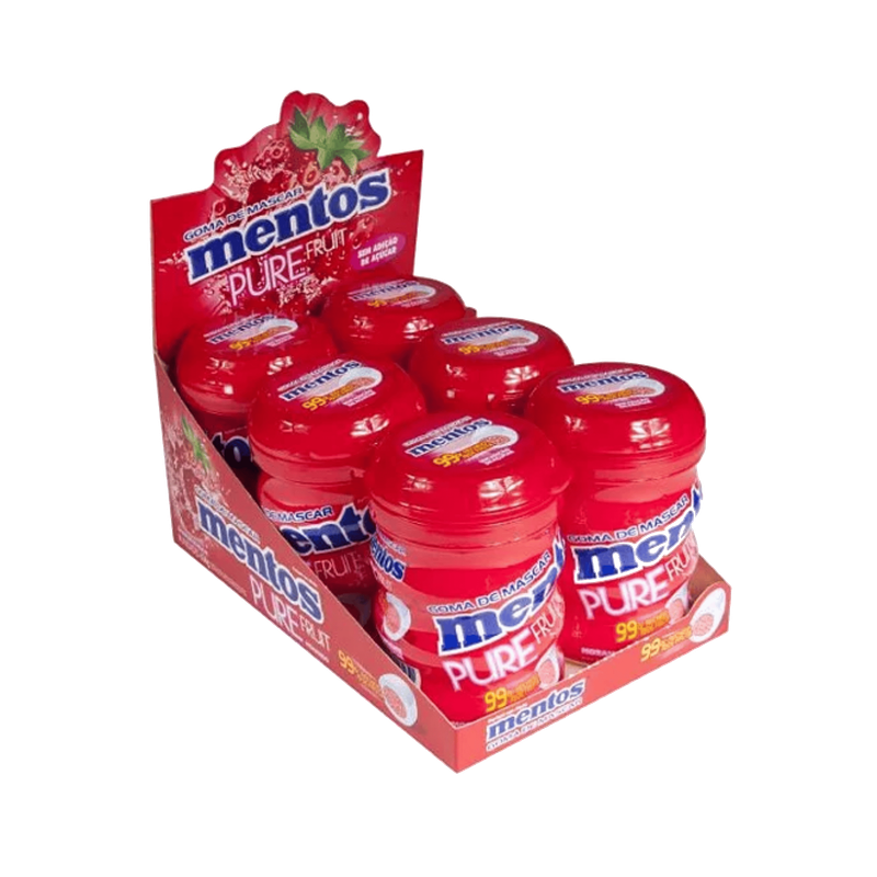 MENTOS GARRAFA MORANGO 6X56G