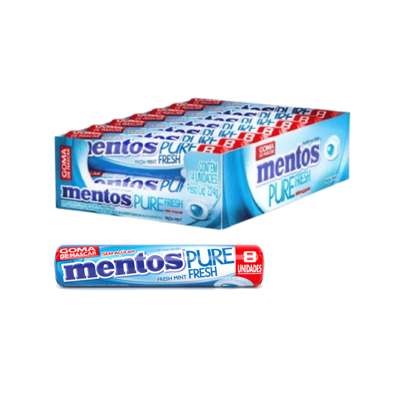 MENTOS GUM STICK FRESH MINT 8P 14x16G