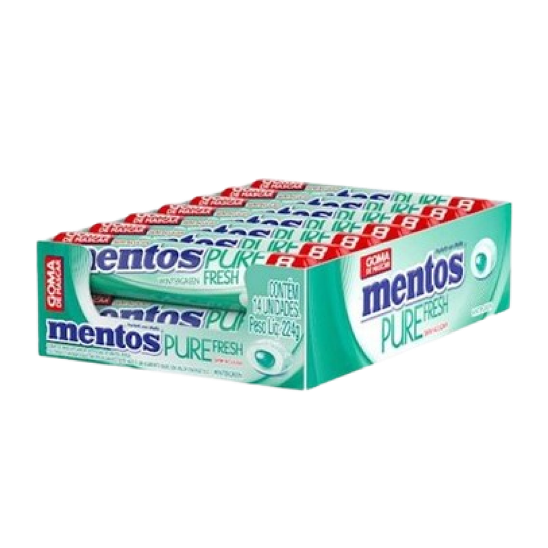 MENTOS GUM STICK WINTERGREEN 8P 14x16G
